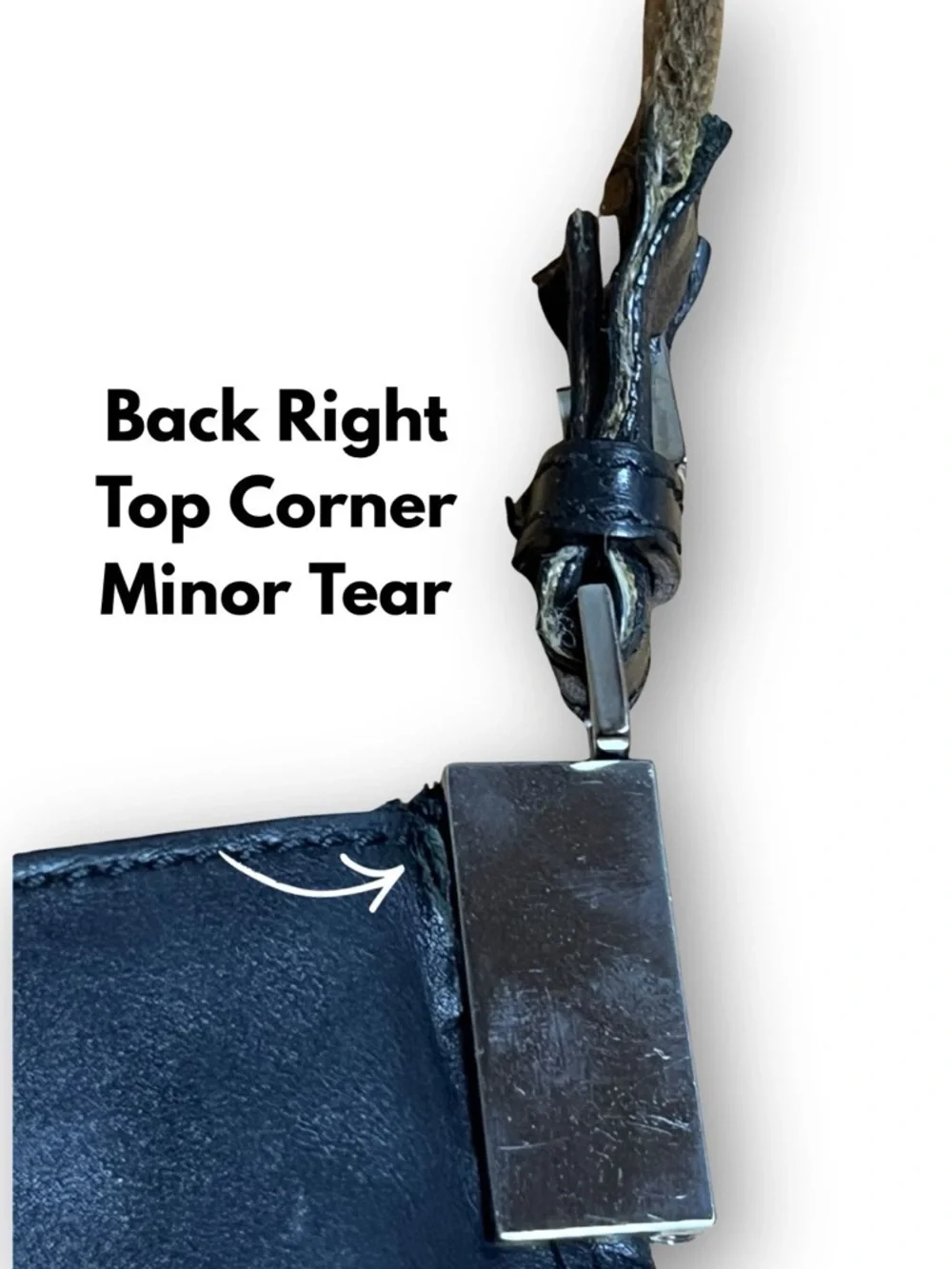 Gucci Amalfi Black Leather Hobo Shoulder Bag Web Strap Vintage - Picture 11 of 16